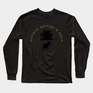 Horror Movies & Cats Long Sleeve T-Shirt